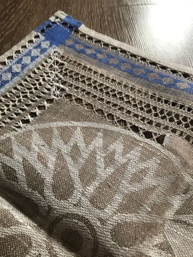 Салфетка Скатерть ручной работы лен винтаж новая