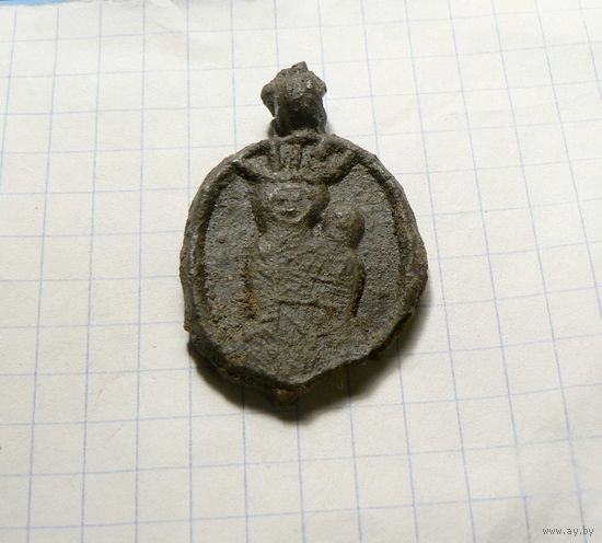 Переливок, медальон, свинец.
