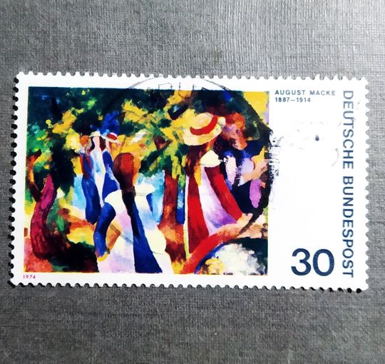 Марка Германия 1974 год Искусство