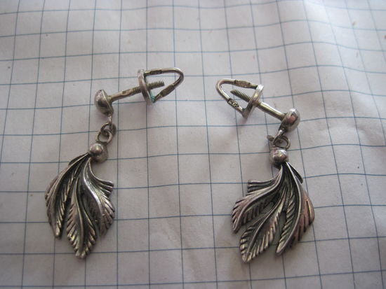Серьги советские таллинские 916 пробы с рубля!