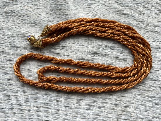 Бусы, сатиновый бисер