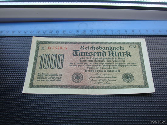 Германия 1000 марок 1922