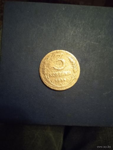 3 копейки 1924 гурт гладкий