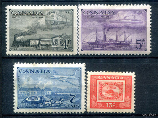 Британские колонии - Канада - 1951г. - 100 лет канадским маркам - 4 марки - полная серия, MH [Mi 266-269]. #3-WB-88-A-2